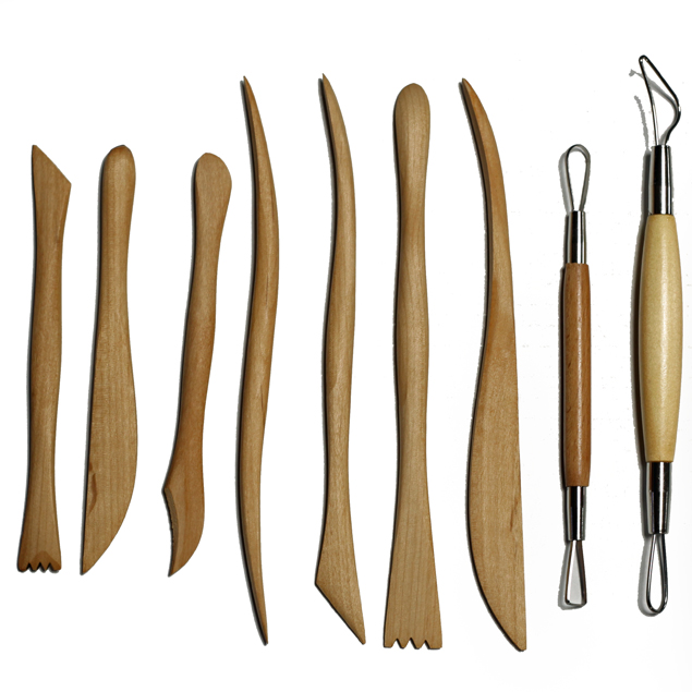 wooden clay tools