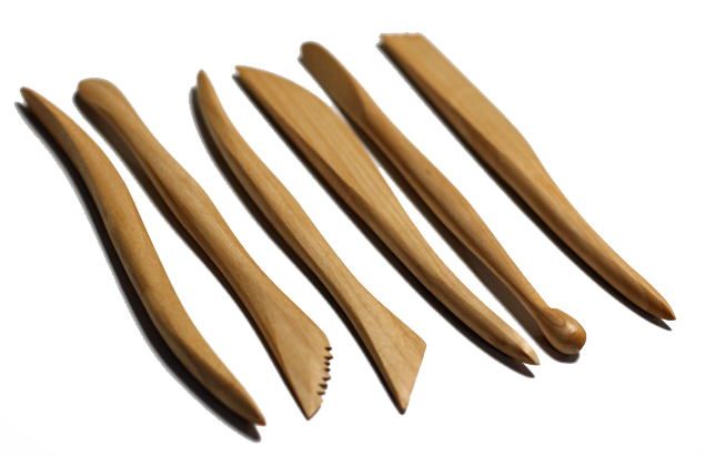 wooden clay tools