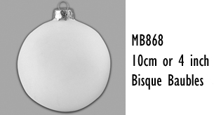 Bisque bauble 3 inches or 7.5cm