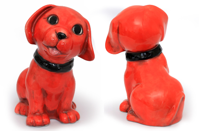 red dog painted