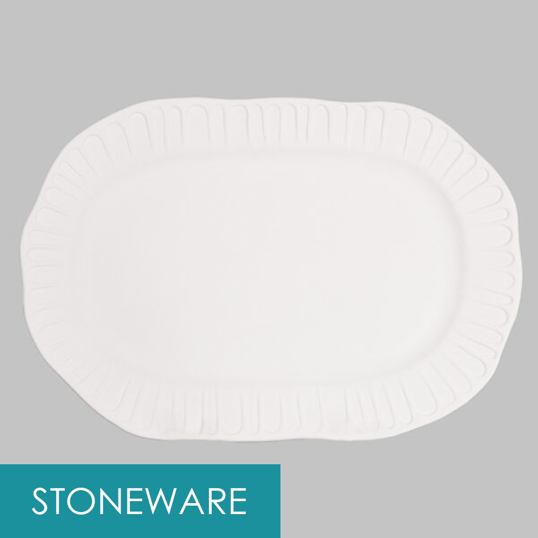 Stoneware bisque platter sb150