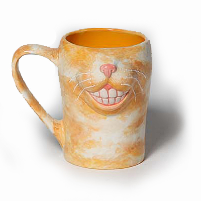 Smiley cat mug