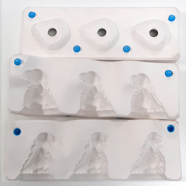 Ceramic Moulds for casting with liquid clay, slip.