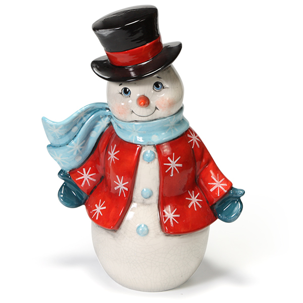 crackle vintage snowman