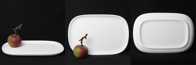 Oval snack plate