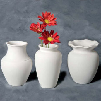 Great Shapes Vases (3 designs) 15cm Tall MB0885