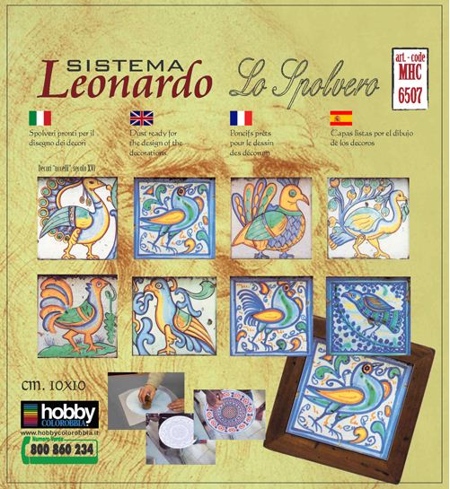 Spolvero Tracing Papers 8 Tile Designs 10cm MHC6507